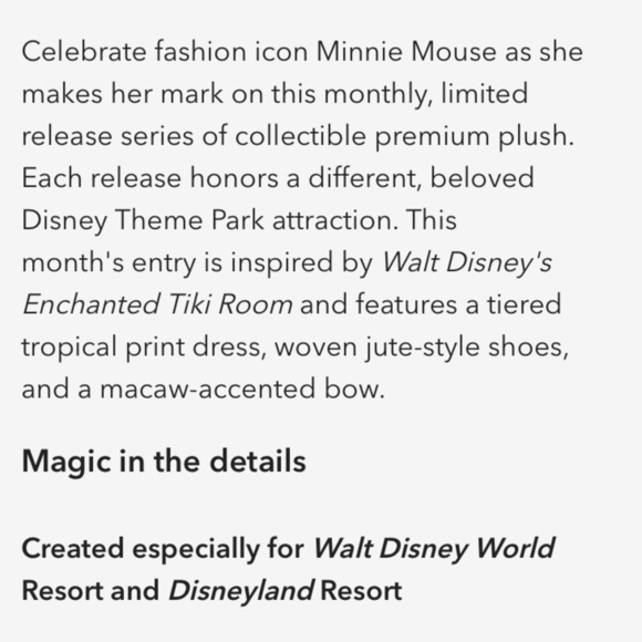 Disney Minnie Mouse May Main Attraction Plush - Picture 7 of 9